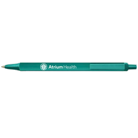 Teal/White Pen with Logo